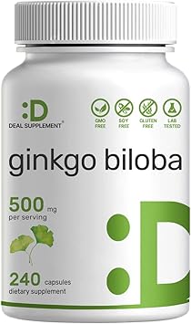 DEAL SUPPLEMENT Ginkgo Biloba 500mg Per Serving
