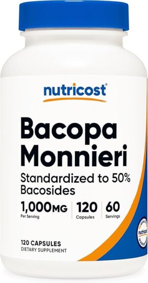 Nutricost Bacopa Monnieri 1 000mg 120 Capsules (60 Servings)