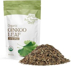 Organic Ginkgo Leaf Cut & Sifted 4 Ounces (Ginkgo biloba) USDA Certified | Resealable Pouch| Packaged in The USA