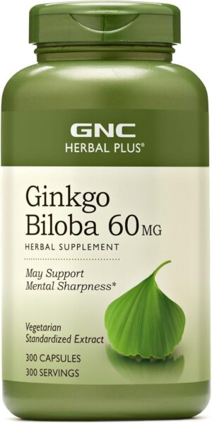 GNC Herbal Plus Ginkgo Biloba 60mg Supplement