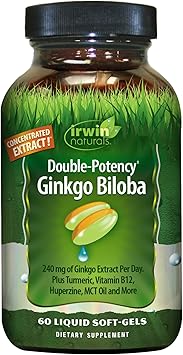 Irwin Naturals Double Potency Ginkgo Biloba 240mg Extra Strength Brain Health Supplement