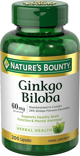 Nature's Bounty Ginkgo Biloba Supports Healthy Brain Function