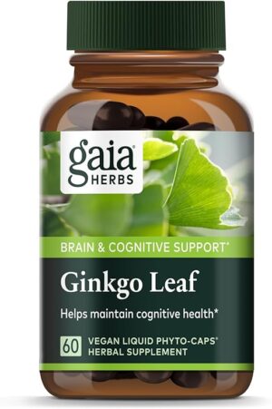 Gaia Herbs Ginkgo Leaf Traditionally Used to Support Healthy Circulation and Brain Function