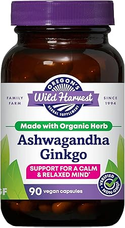 Oregon's Wild Harvest Ashwagandha Ginkgo Organic Non