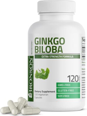 Bronson Ginkgo Biloba Extra Strength Supports Brain Function & Memory Support