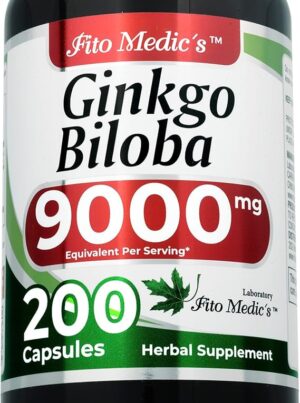 FITO MEDIC'S Ginkgo Biloba | Ginkgo biloba Herb Leaf Capsules | 200 Capsules | Concentrated Extract | Highly Absorbable Herbal Supplement