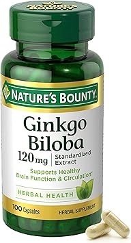 Nature's Bounty Ginkgo Biloba Capsules 120mg