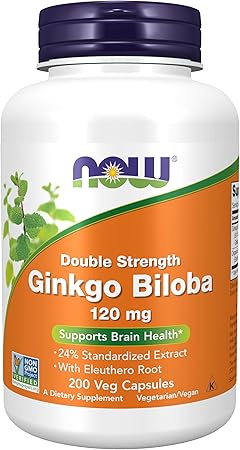 NOW Supplements Ginkgo Biloba 120 mg Double Strength