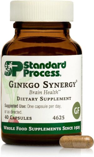 Standard Process Ginkgo Synergy Brain Health Support Supplement